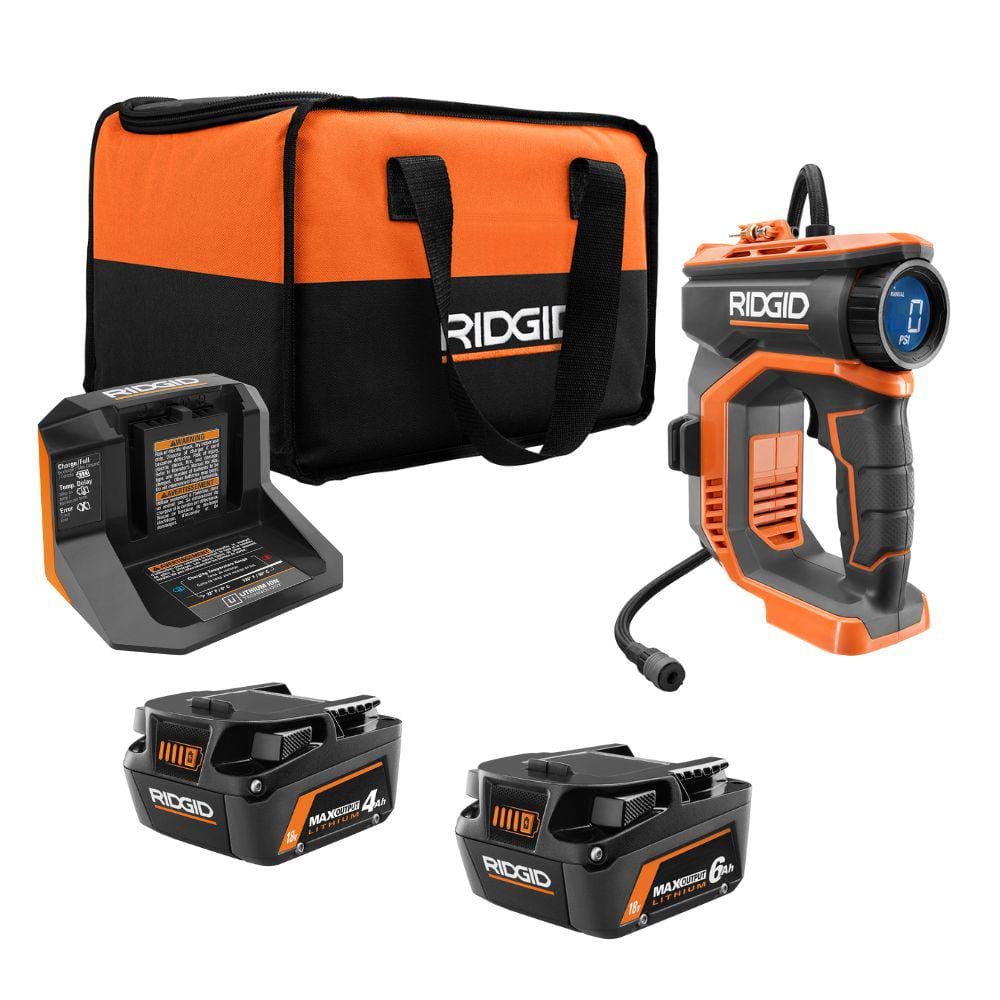 18V Cordless High Pressure Portable Inflator with 18V Lithium-Ion 1.5 Ah Battery - Image 1