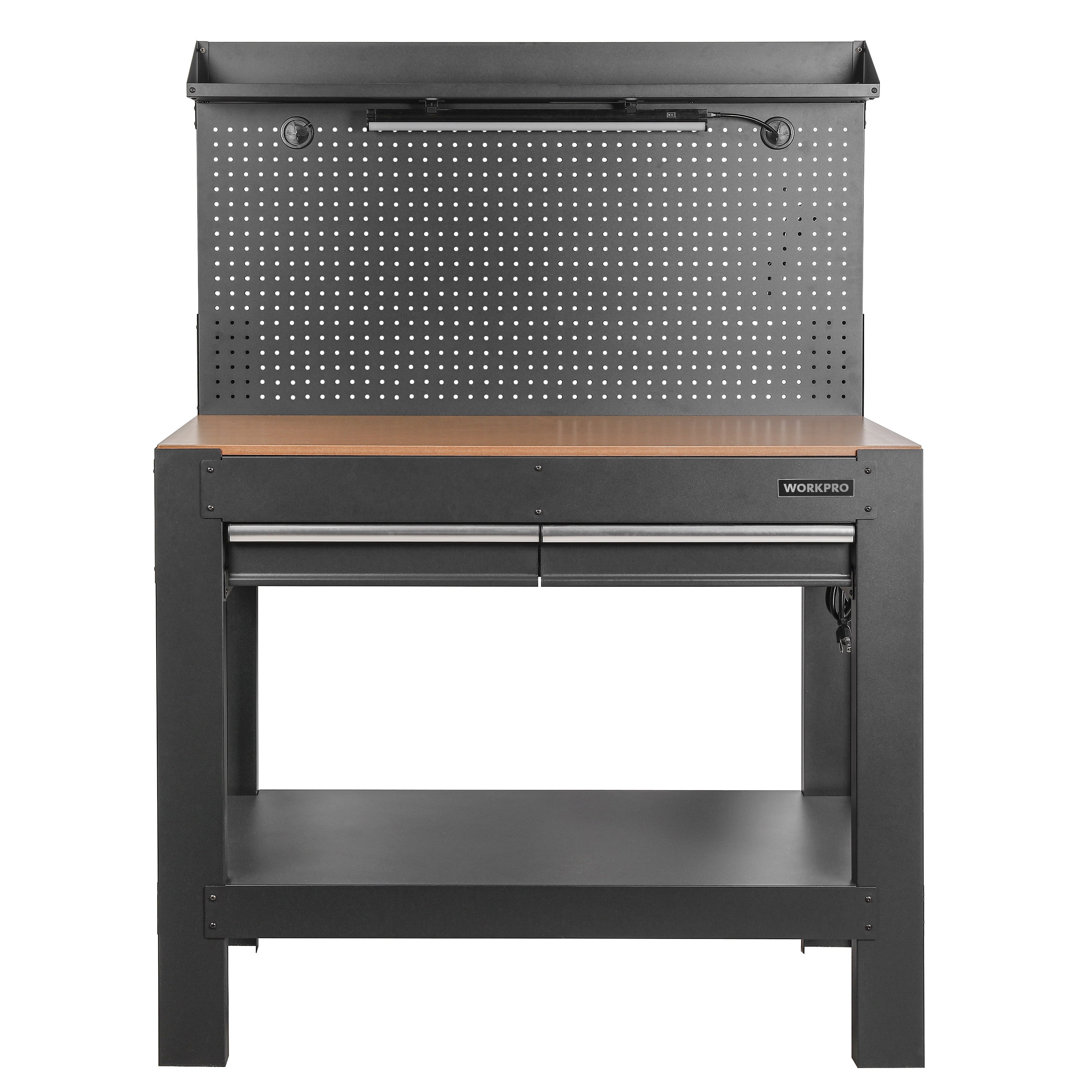 Workpro 45-in Multipurpose Workbench with LED Light & Power Strip, Steel - Image 1