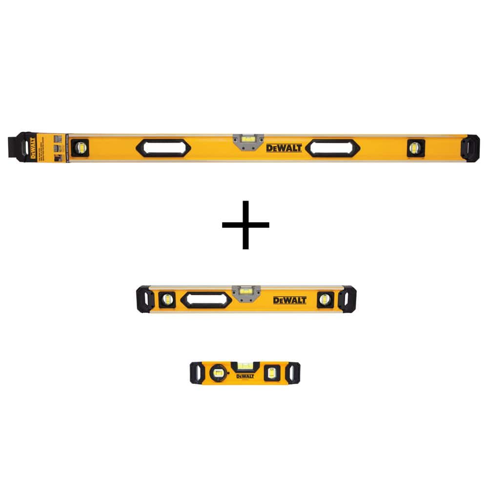 48 in. Magnetic Box Beam Level, 24 in. Magnetic Heavy Duty Box Beam Level and 9 in. Torpedo Level - Image 1