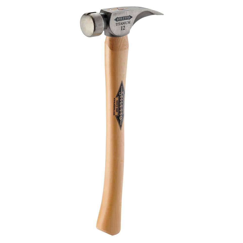 Stiletto 12 oz Titanium Smooth Face Hammer with 18 in. Curved Hickory Handle - Image 1