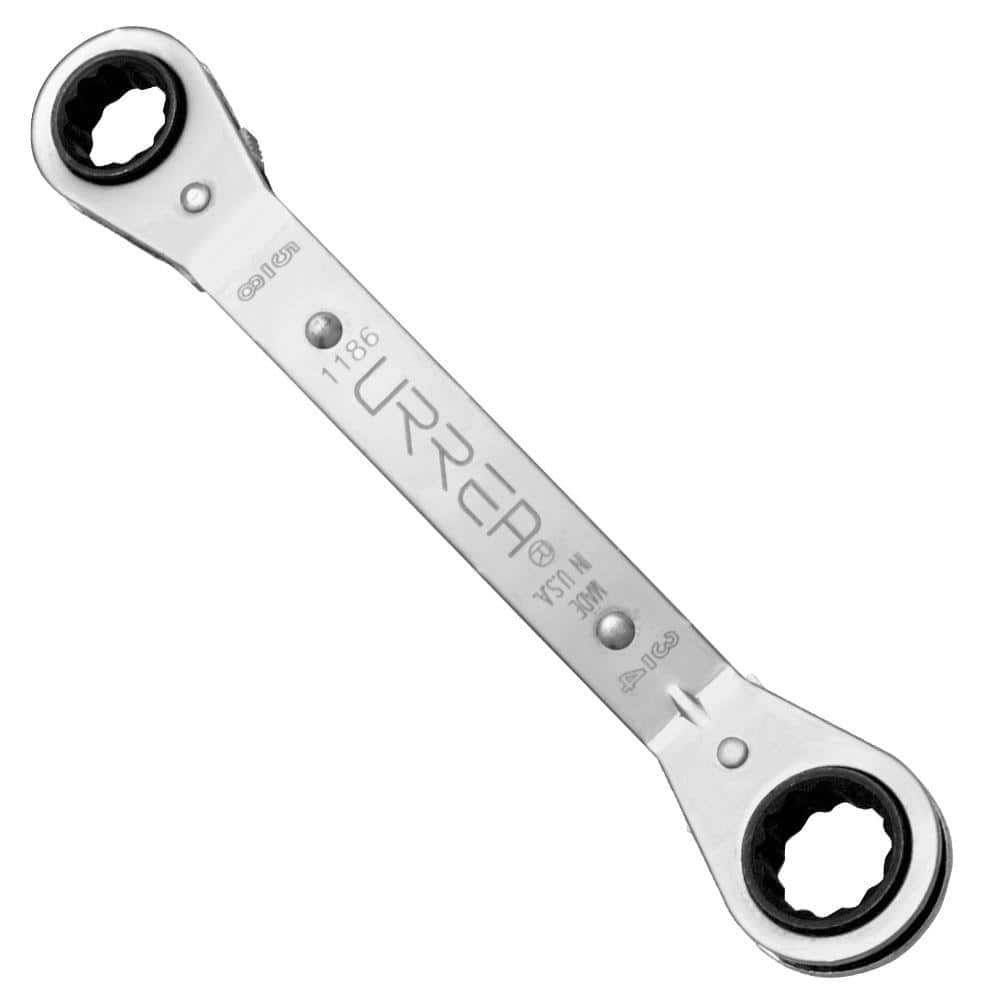 3/8 in. x 7/16 in. 12 Point Offset Box End Ratcheting Wrench - Image 1