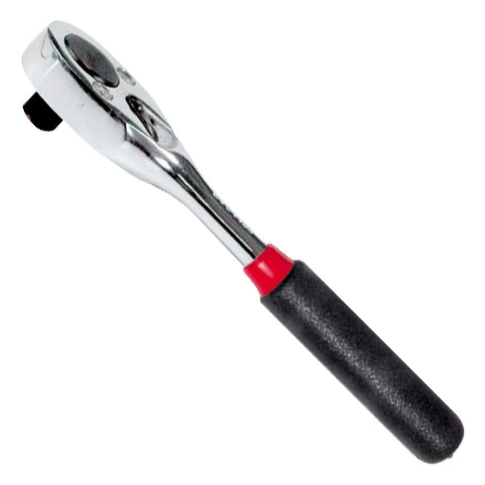 3/8 Inch Drive Reversible Chrome Ratchet Rubber Grip - Image 1