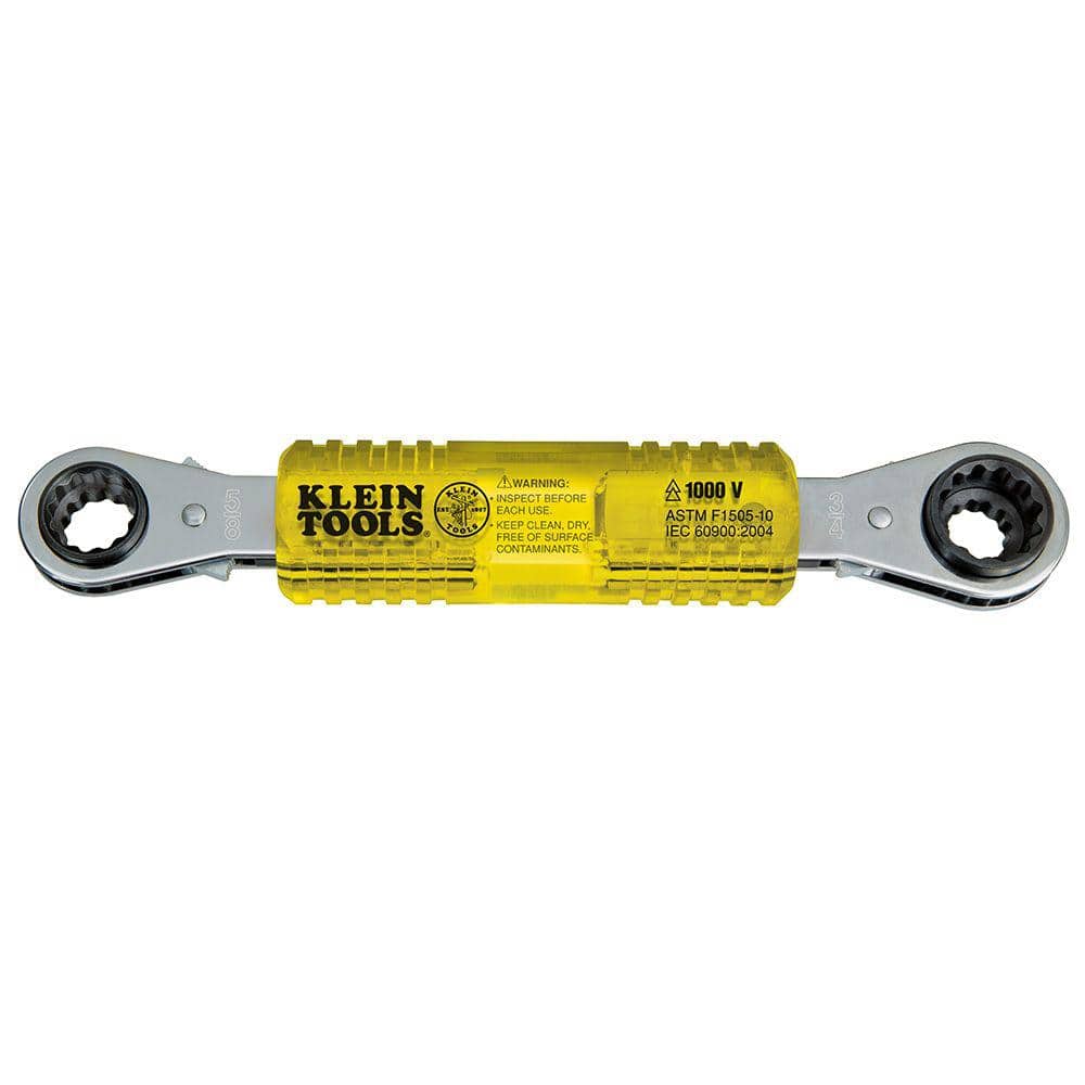 KLEIN TOOLS KT223X4-IN Lineman's Insulating 4-in-1 Box Wrench - Image 1