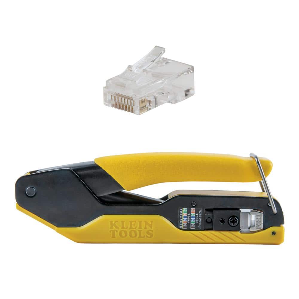 Compact Pass-Thru Modular Crimper with CAT6 Data Plugs (20-Pack) - Image 1