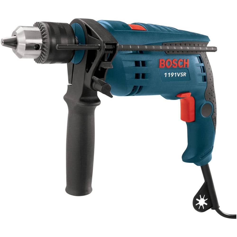 Factory Reconditioned Corded 1/2 in. Single Speed Concrete/Masonry Hammer Drill with Auxiliary Handle and Chuck Key - Image 1