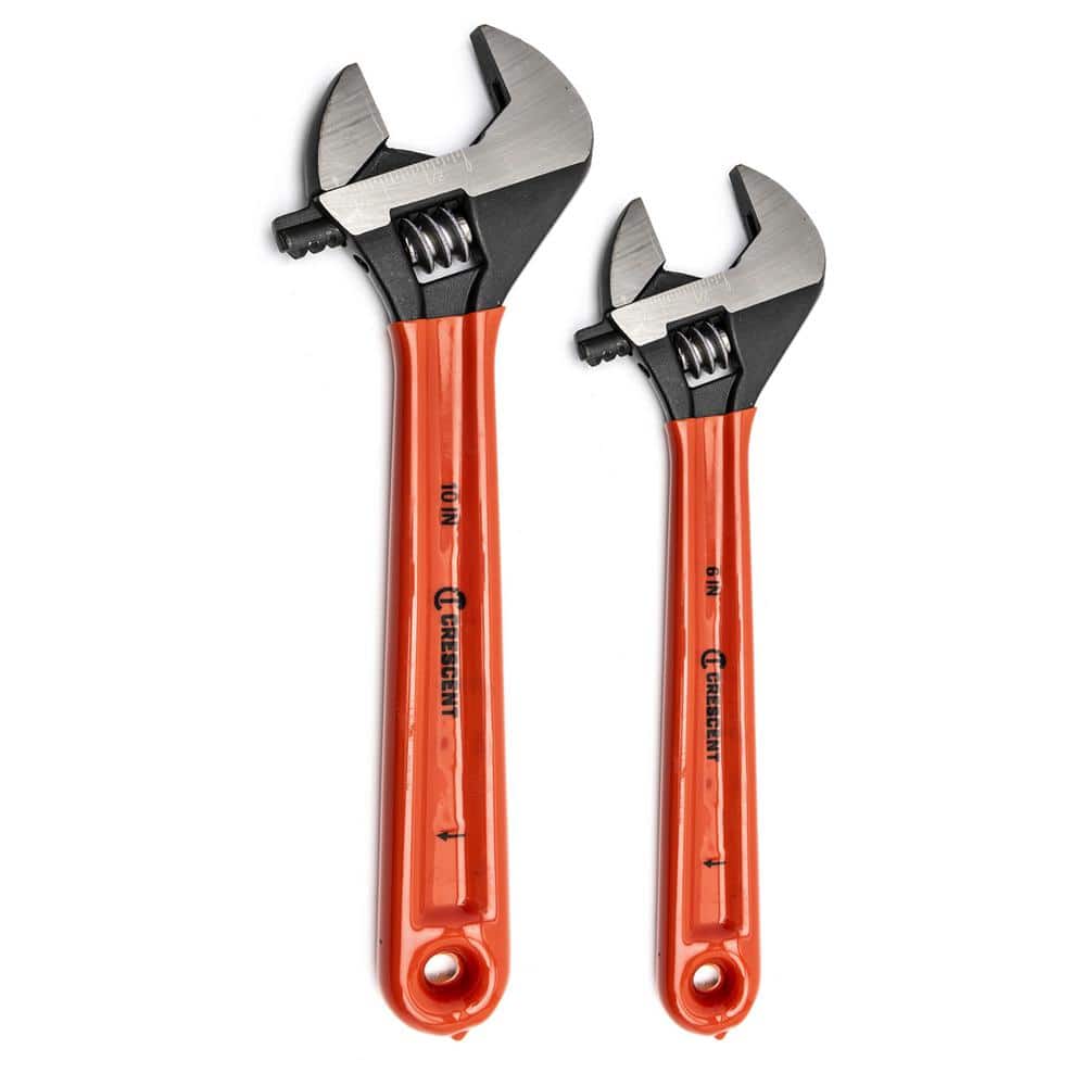 6 in. and 10 in. Adjustable Wrench Set - Image 1