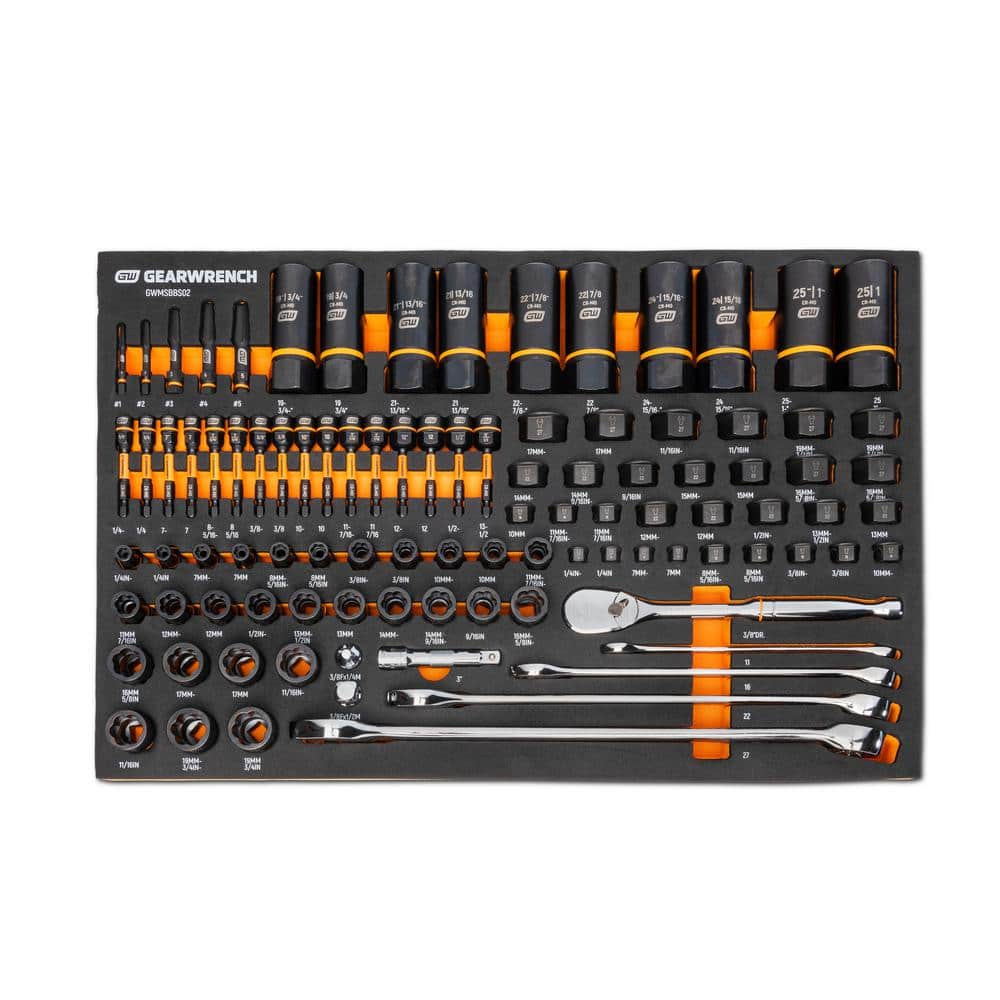 GEARWRENCH 1/4, 3/8, 1/2 Drive Bolt Biter Mechanics Tool Set in Foam Storage Tray 97pc - Image 1