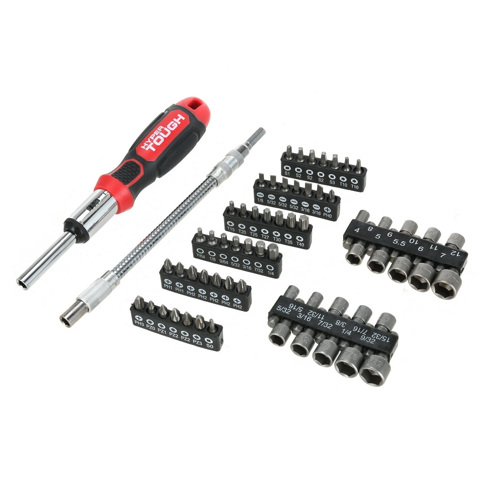 Hyper Tough 64 Piece Multi-type Screwdriver Set - Image 1
