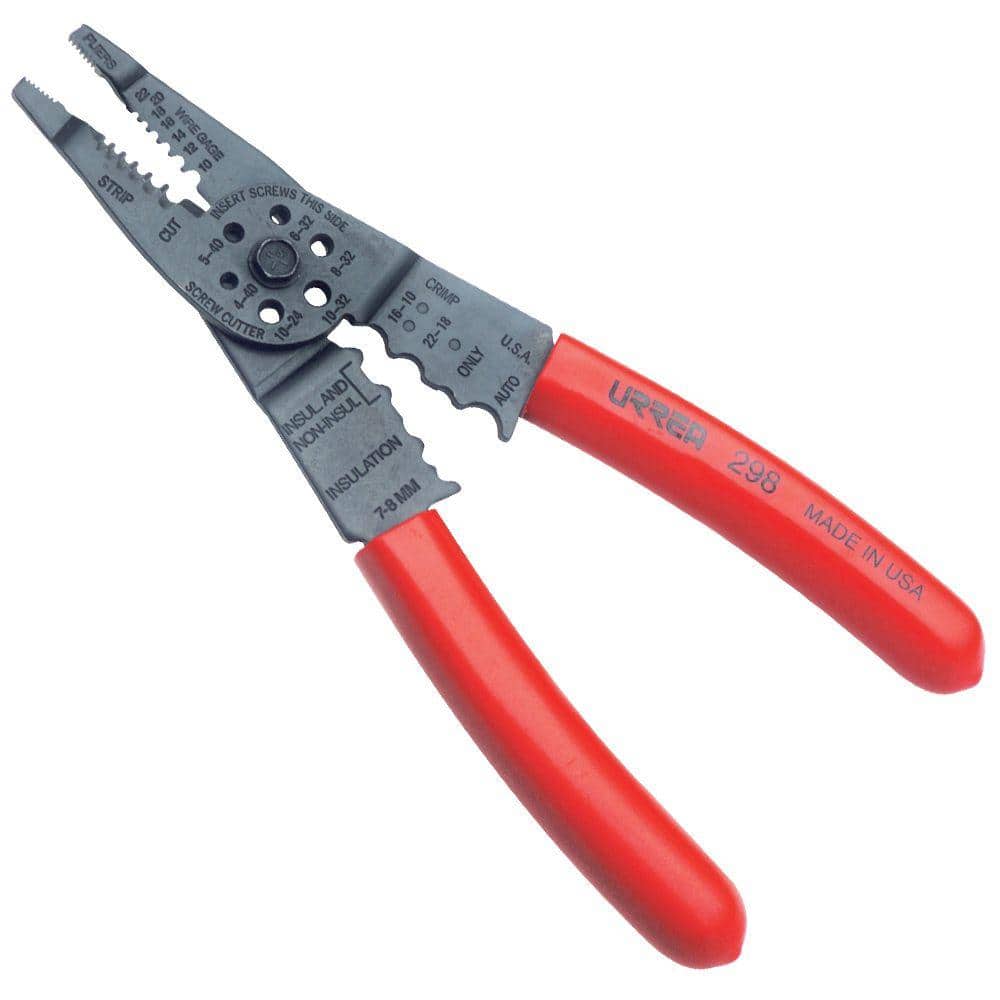 8-1/4 in. Wire Stripping Pliers with Terminal Crimper and Screw Cutter - Image 1