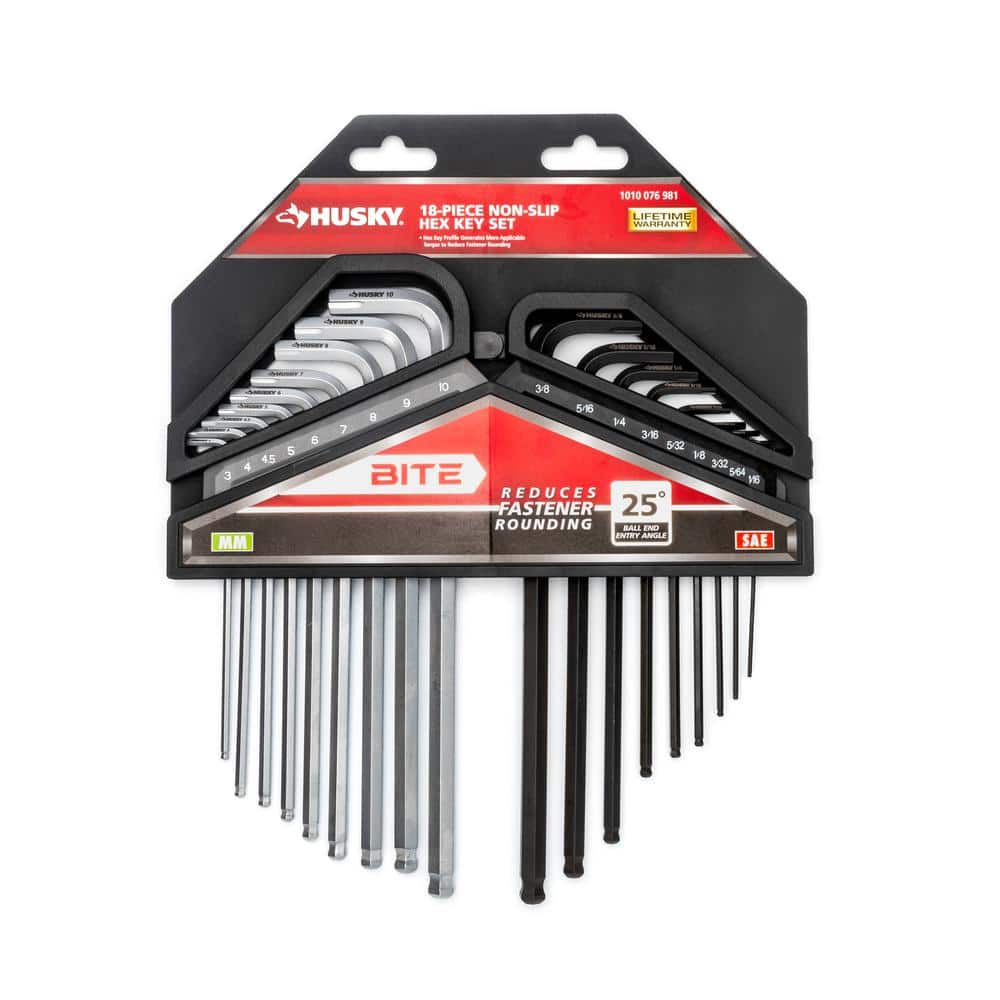 BITE SAE/Metric Non-Slip Hex Key Set (18-Piece) - Image 1