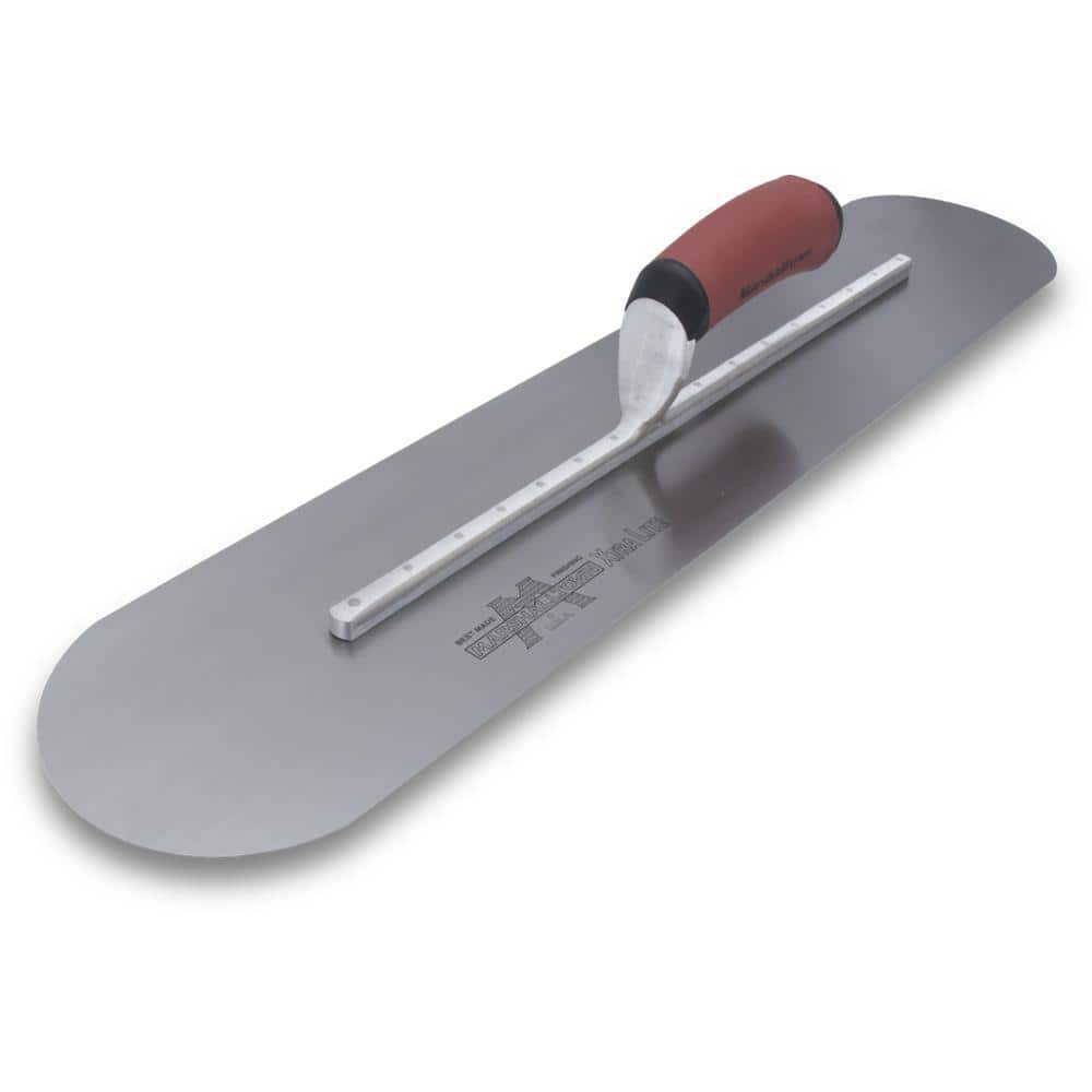 24 in. x 4 in. Finishing Trl-Fully Rounded Curved Durasoft Handle Trowel - Image 1