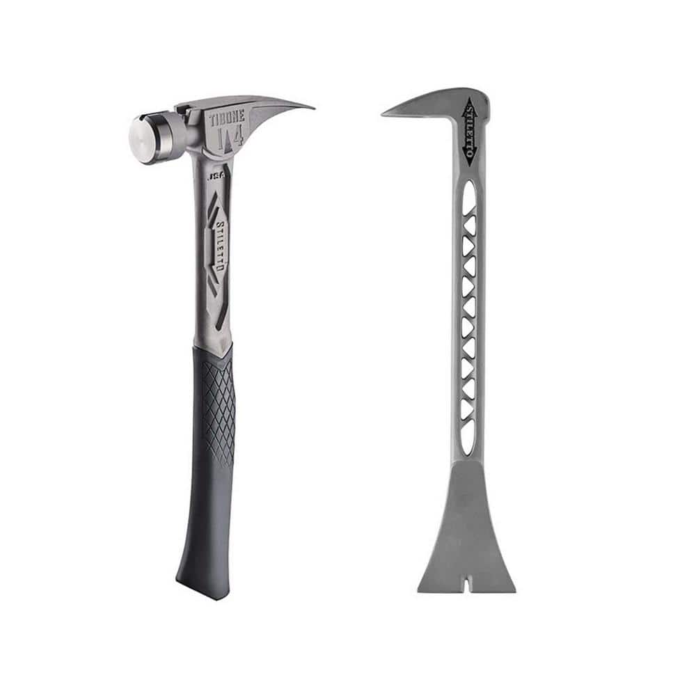 14 oz. TiBone Smooth Face with Curved Handle with 8.5 in. Titanium Trimbar (2-Piece) - Image 1