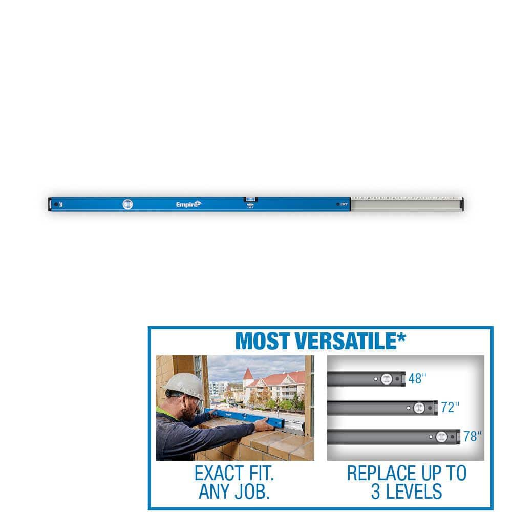 Empire Level 48 in. to 78 in. eXT Extendable True Blue Box Level - Image 1