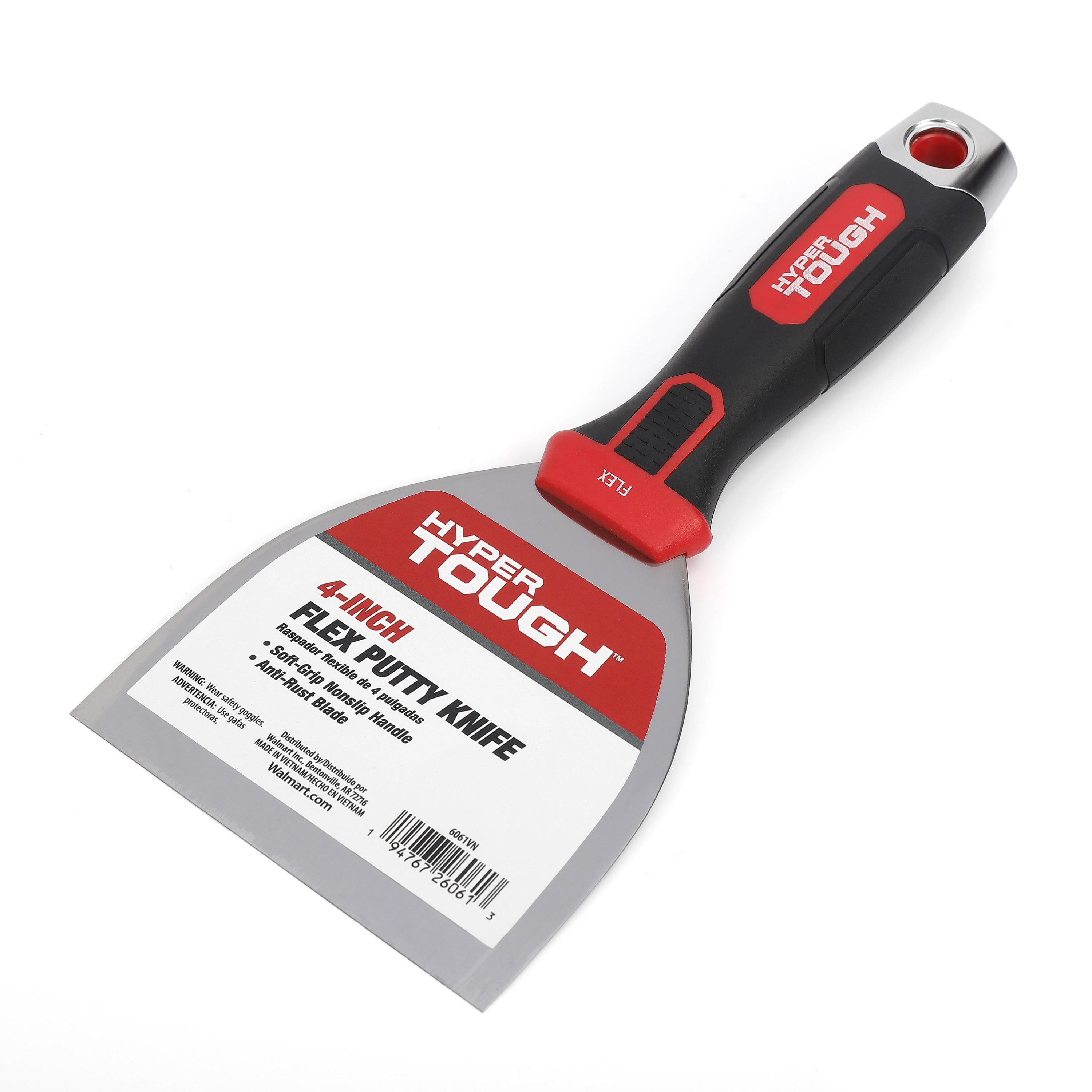 Hyper Tough 4 inch Soft Grip Flex Steel Putty Knife - Image 1