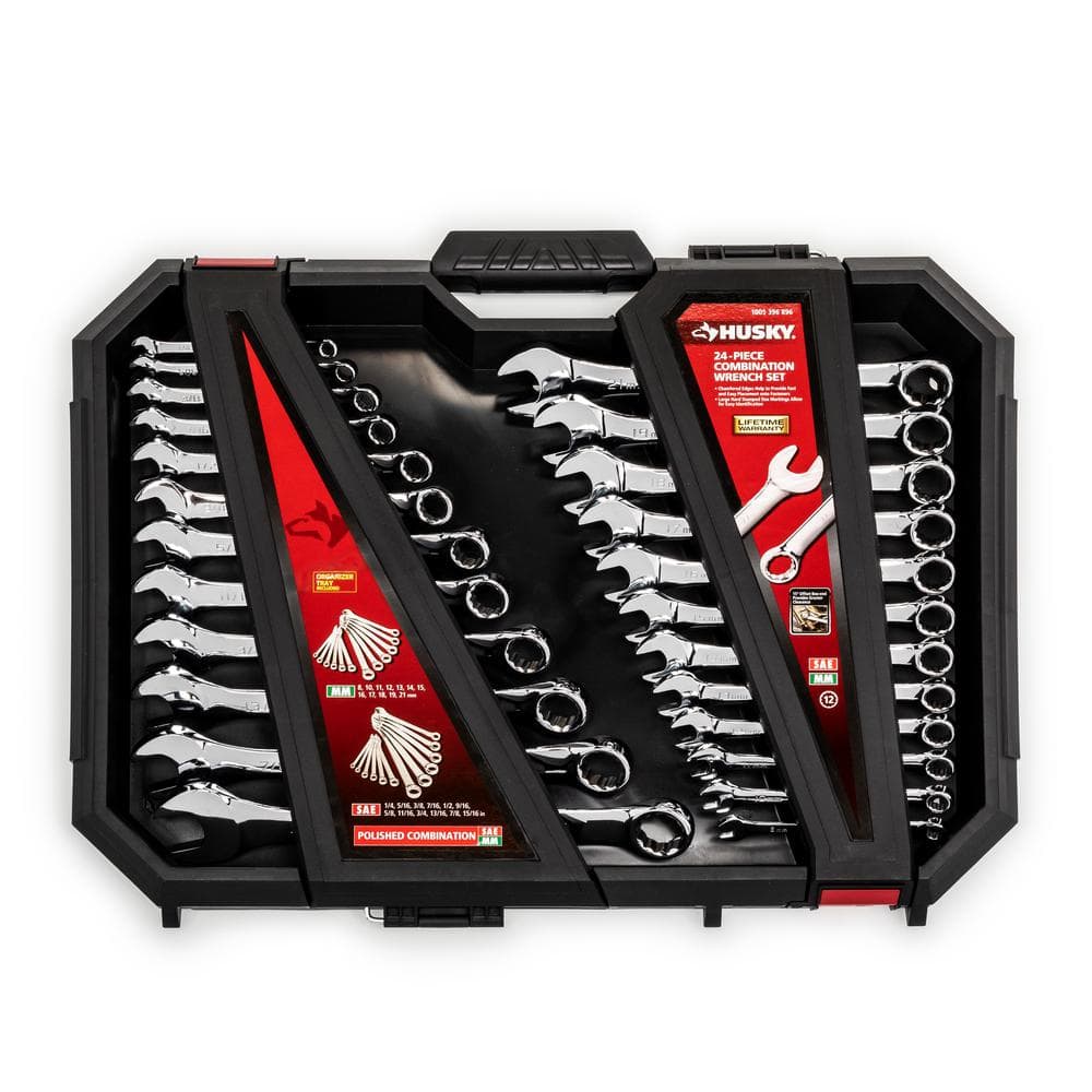 SAE/MM Combination Wrench Set (24-Piece) - Image 1
