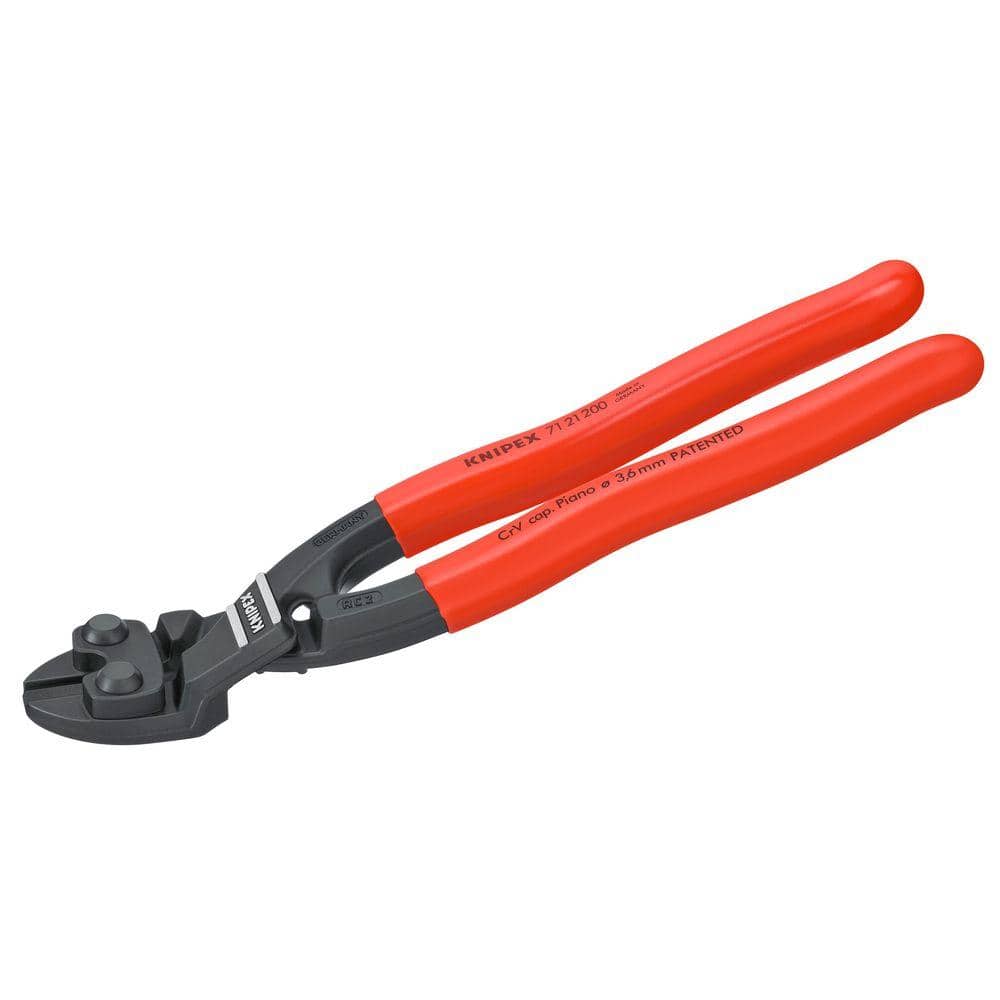 8 in. Cobolt Angeled Head Lever Action Compact Bolt Cutter, 64 HRC Forged Steel - Image 1