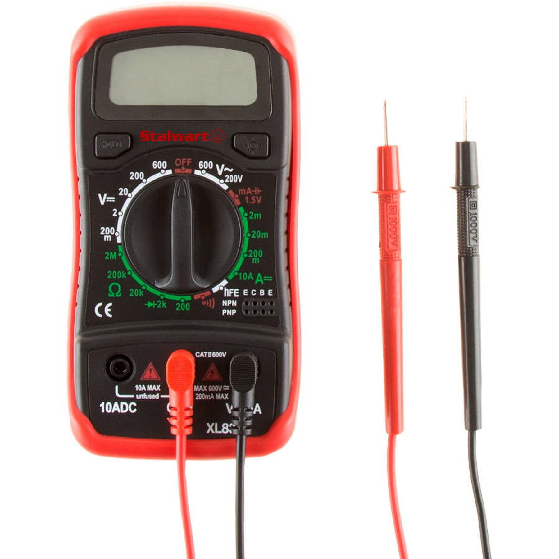 Stalwart Digital Multimeter Tester Volt Amp Ohm Frequency - Image 1