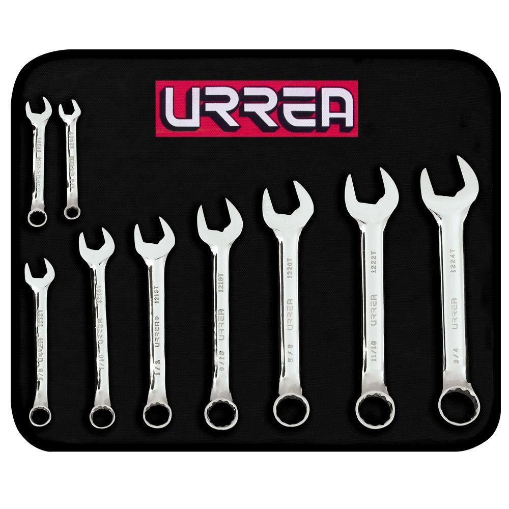 12-Point Short Combination Chrome Wrench Set (9-Piece) - Image 1