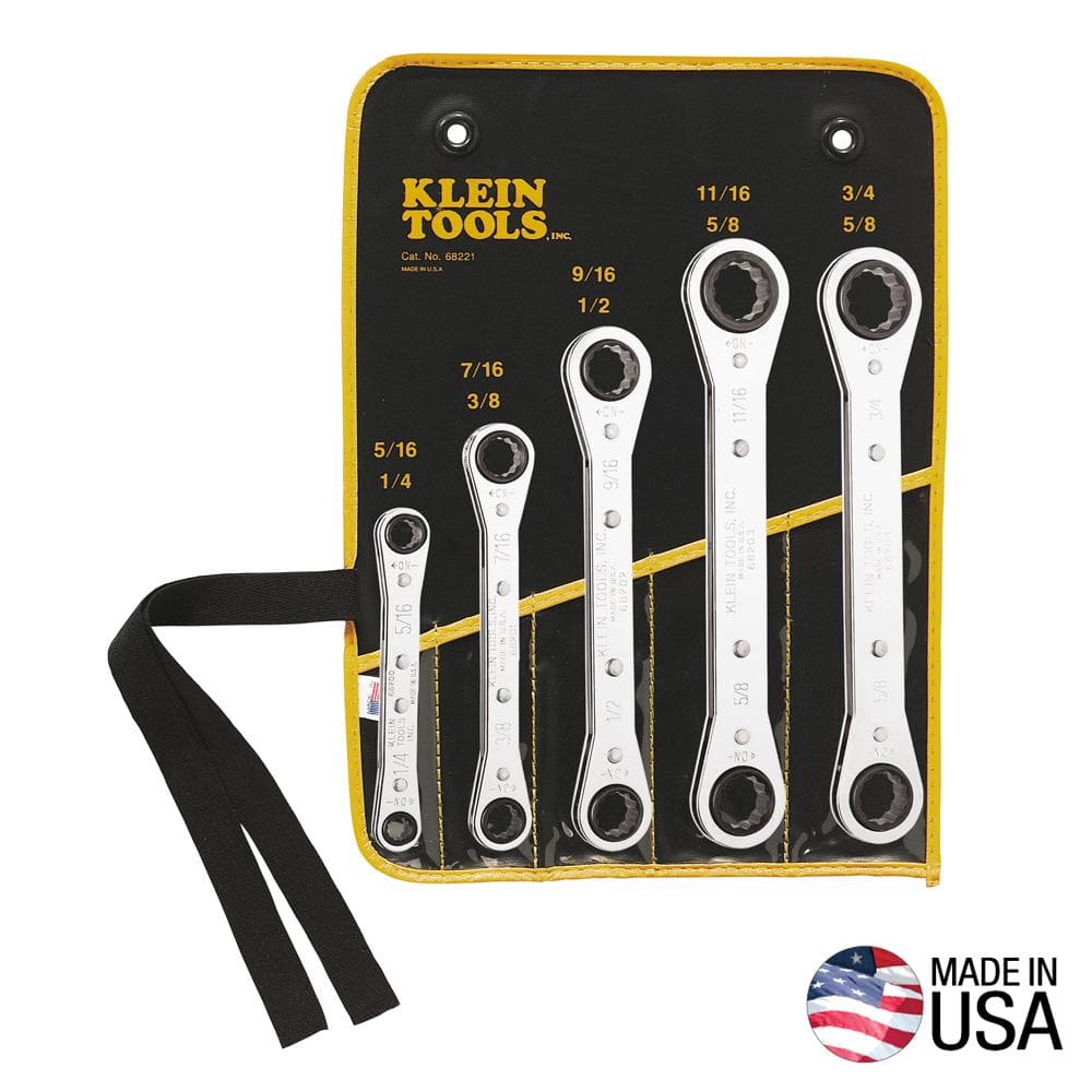 5-Piece Ratcheting Box Wrench Set - Image 1
