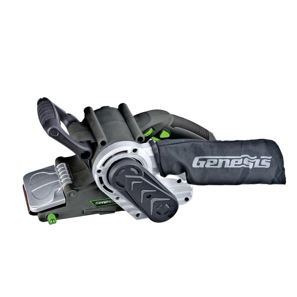 8 Amp 3 in. x 21 in. Single Lever Variable Speed Belt Sander with Adjustable Front Handle and Dust Bag - Image 1