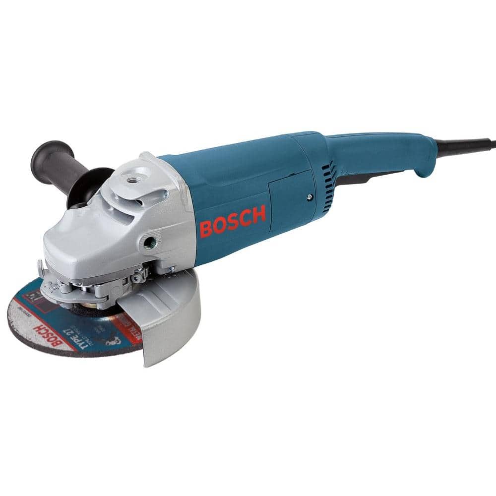 15 Amp Corded 7 in. Large Angle Grinder with Rat Tail - Image 1