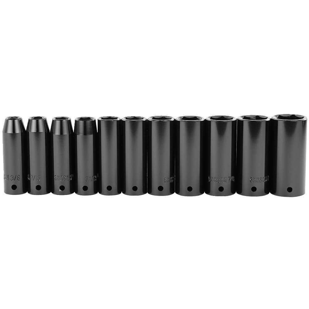 1/2 in. Drive SAE Deep Impact Socket Set (11-Piece) - Image 1