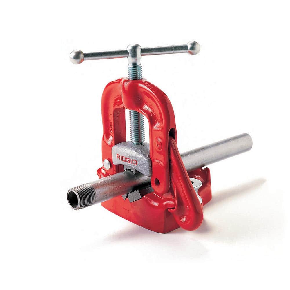 1/8 in. to 4 in. Pipe Capacity, Bench Yoke Vise with Hardened Alloy Steel Jaws Model 25 (Includes Pipe Rest & Bender) - Image 1