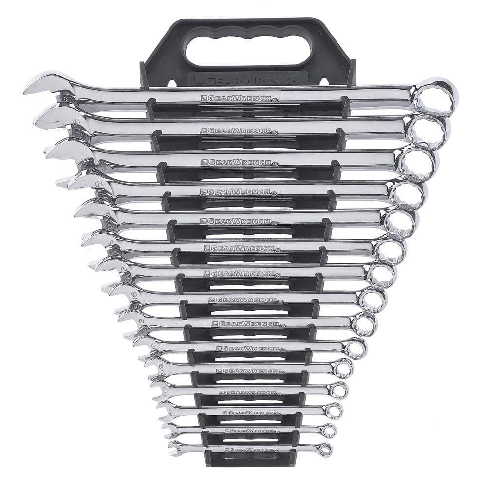 12-Point SAE Long Pattern Combination Wrench Set (15-Piece) - Image 1