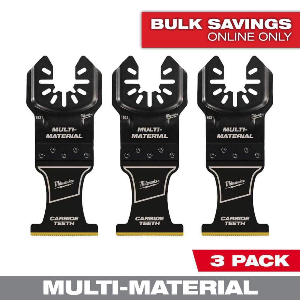1-3/8 in. Carbide Universal Fit Extreme Wood and Metal Cutting Multi-Tool Oscillating Blade (3-Pack) - Image 1