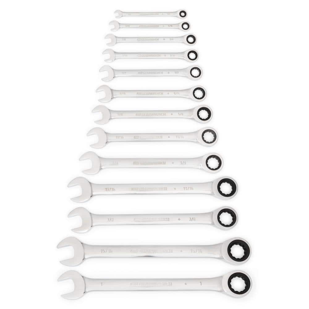 SAE 72-Tooth Combination Ratcheting Wrench Tool Set (13-Piece) - Image 1
