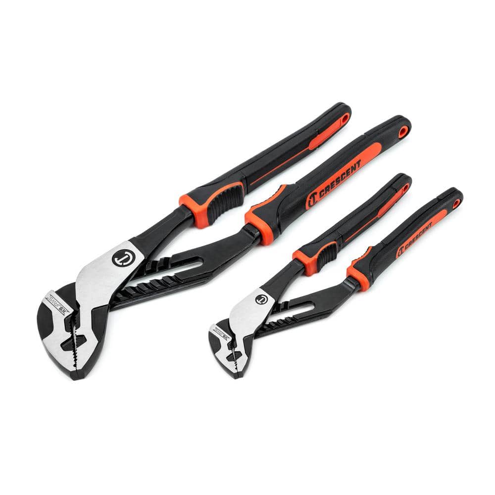 Z2 K9 8 in. and 12 in. Straight Jaw Tongue and Groove Dual Material Grip Plier Set with K9 Angle Access Jaws (2-Piece) - Image 1