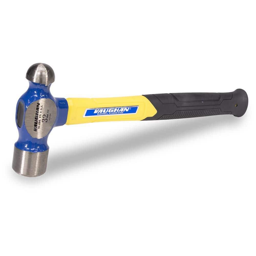 32 oz. Steel Ball Pein Hammer with 14 in. Fiberglass Handle - Image 1