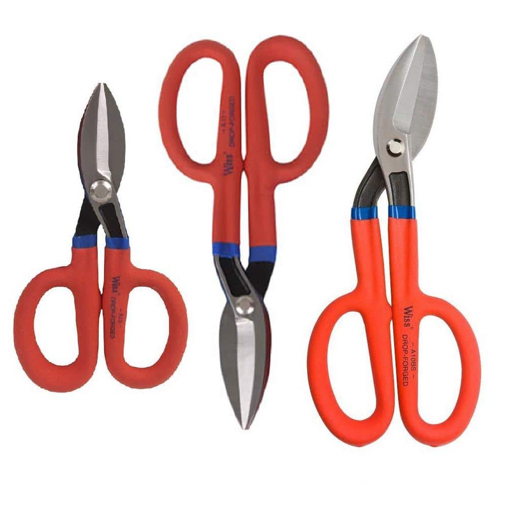 Wiss 7 in., 9.75 in., and 11 in. Straight and Offset Tinner Snip Set (3-Piece) - Image 1