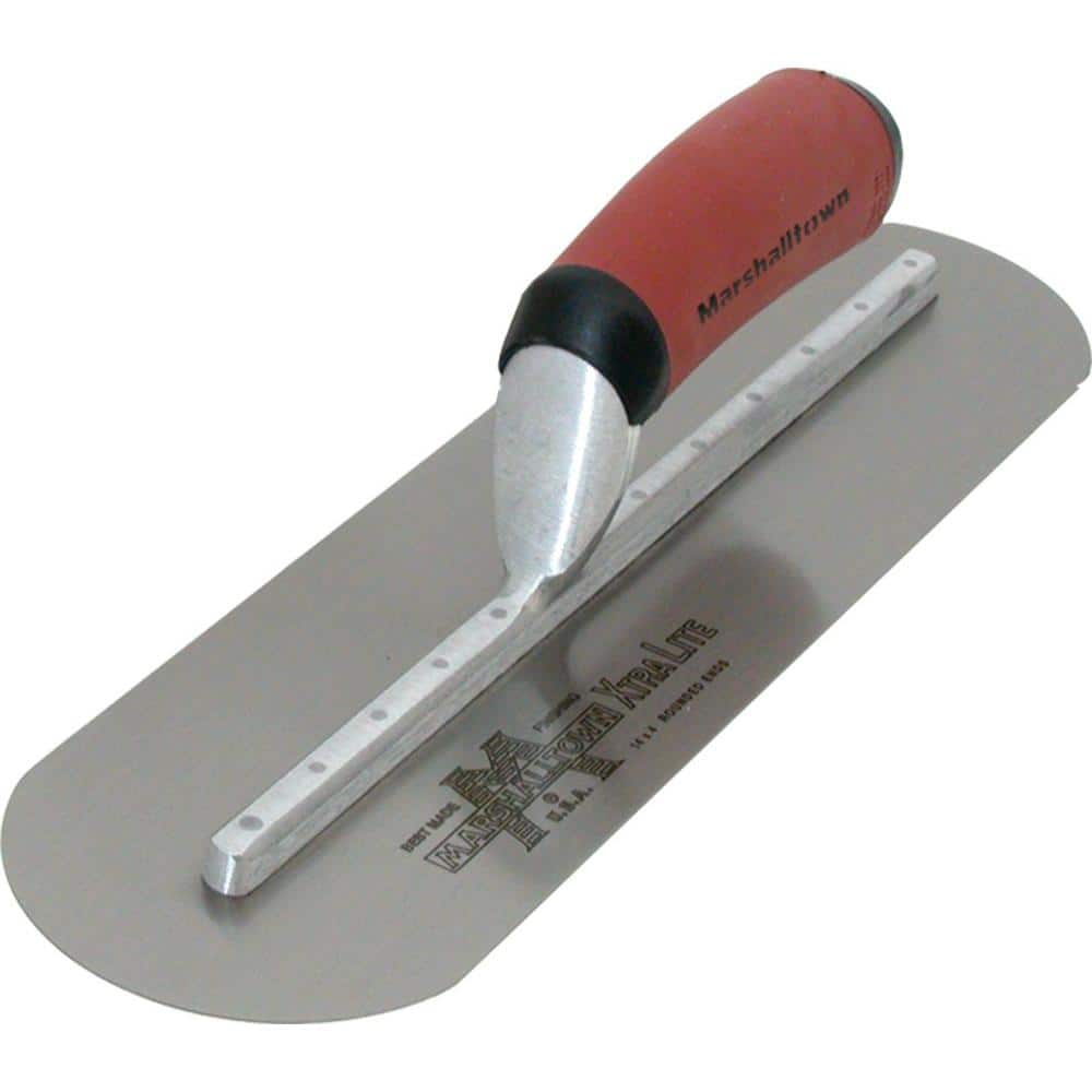 14 in. x 4 in. Finishing Trl-Fully Rounded Curved Durasoft Handle Trowel - Image 1