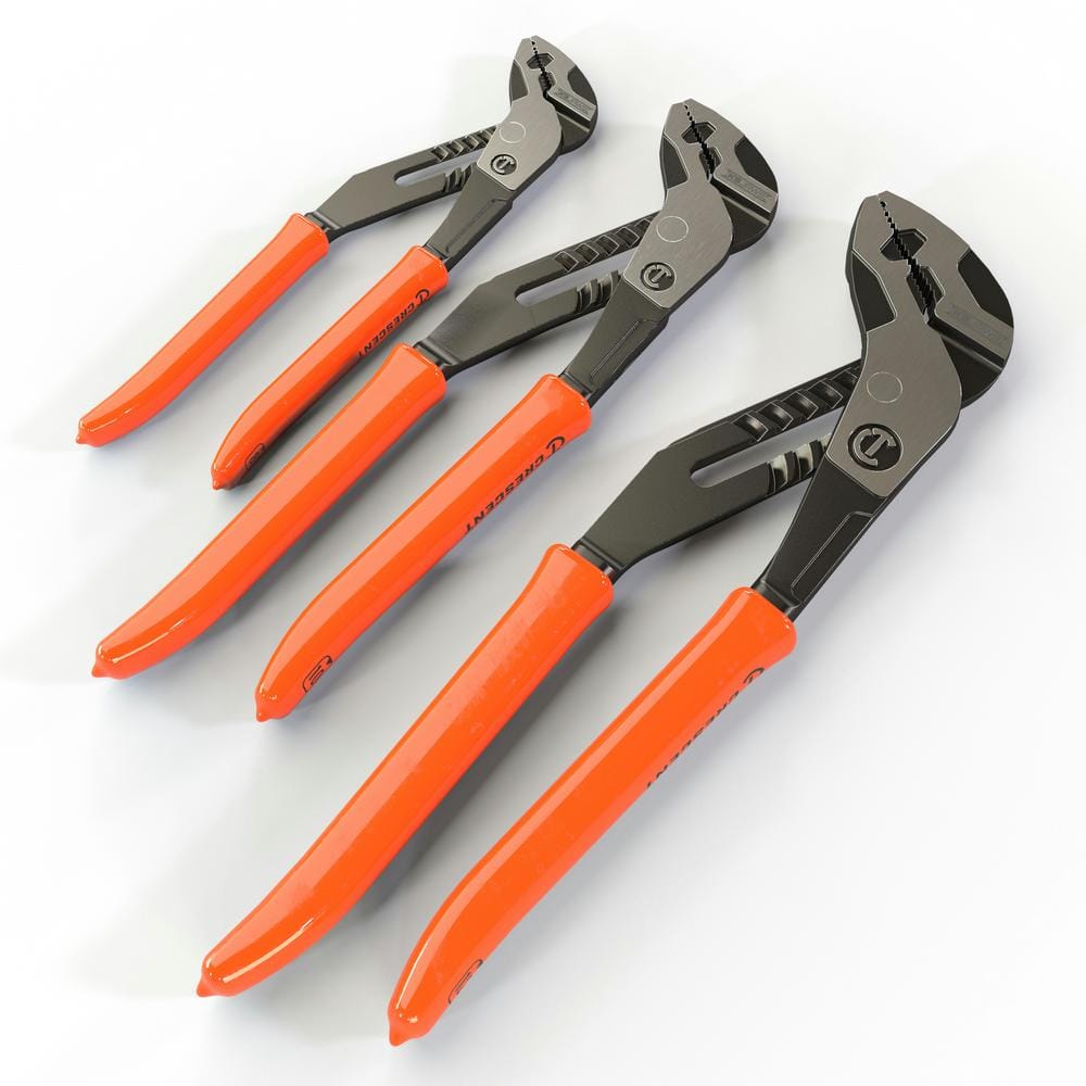 CRESCENT - Pliers Set, 8", 10", 12" T&G Strght Dipped (RTZ2SET3) - Image 1