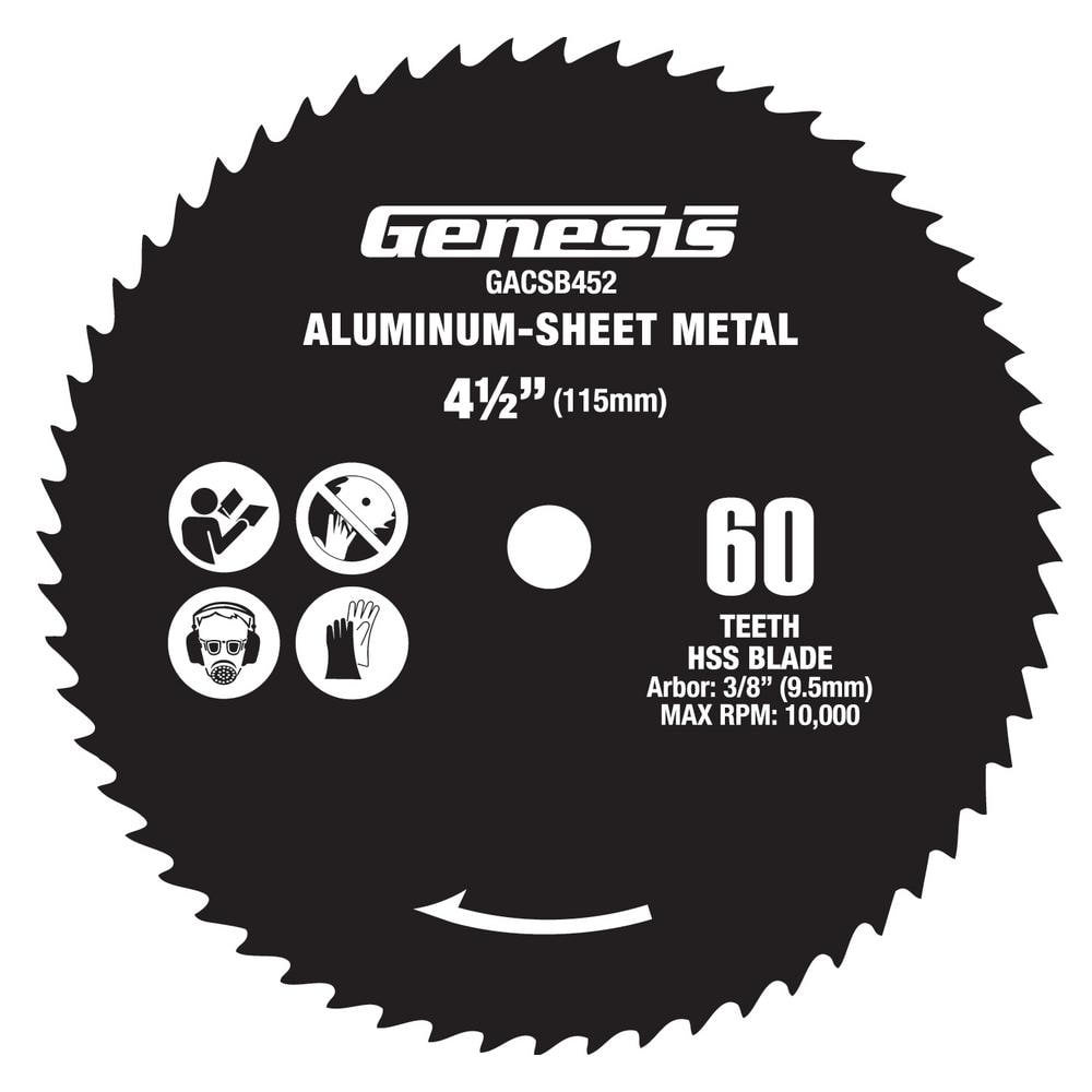 4 1/2 in. 60-Teeth High Speed Steel Circular Saw Blade for Aluminum and Sheet Metal - Image 1