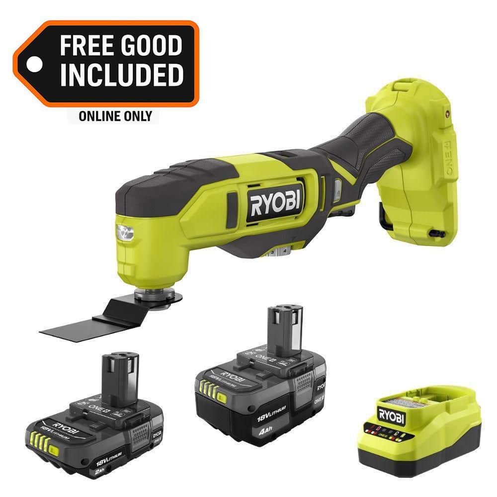 ONE+ 18V Lithium-Ion Kit with 2.0 Ah and 4.0 Ah Batteries, Charger with ONE+ 18V Cordless Multi-Tool - Image 1
