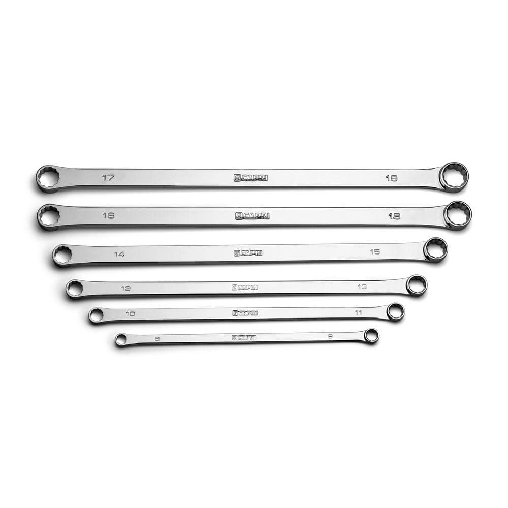 Capri Tools 0 Degree Offset Extra Long Box End Wrench Set, Metric, 8-19 mm, 12 Sizes, 6-Piece (CP11800-6MPK) - Image 1