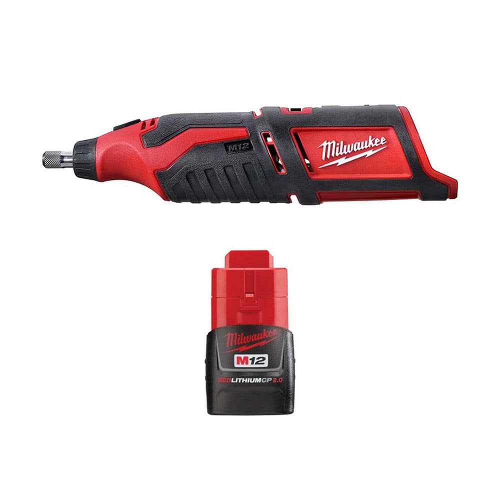 M12 12V Lithium-Ion Cordless Rotary Tool W/M12 2.0 Ah Compact Battery Pack - Image 1