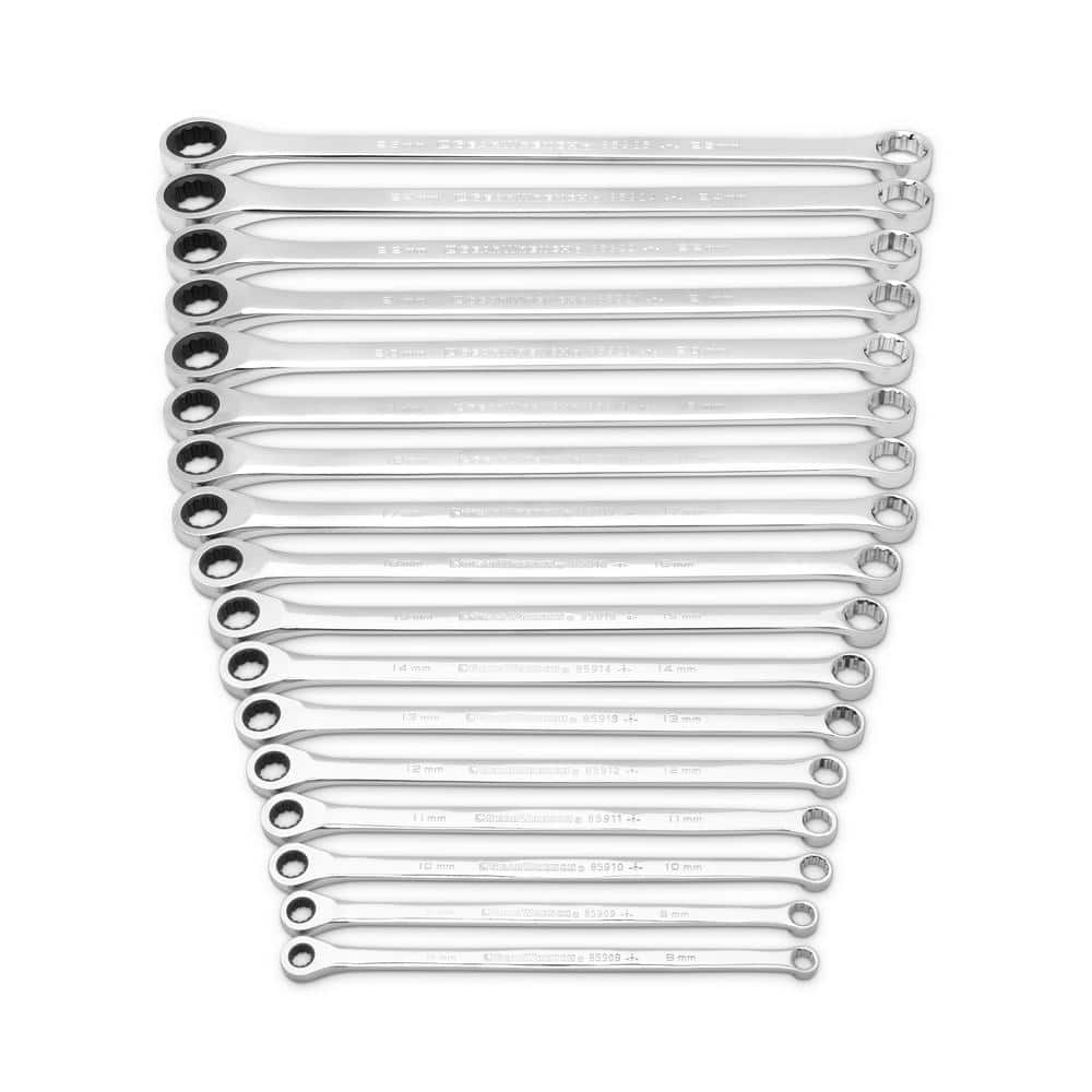 72-Tooth 12-Point Metric XL GearBox Double Box Ratcheting Wrench Set (17-Piece) - Image 1
