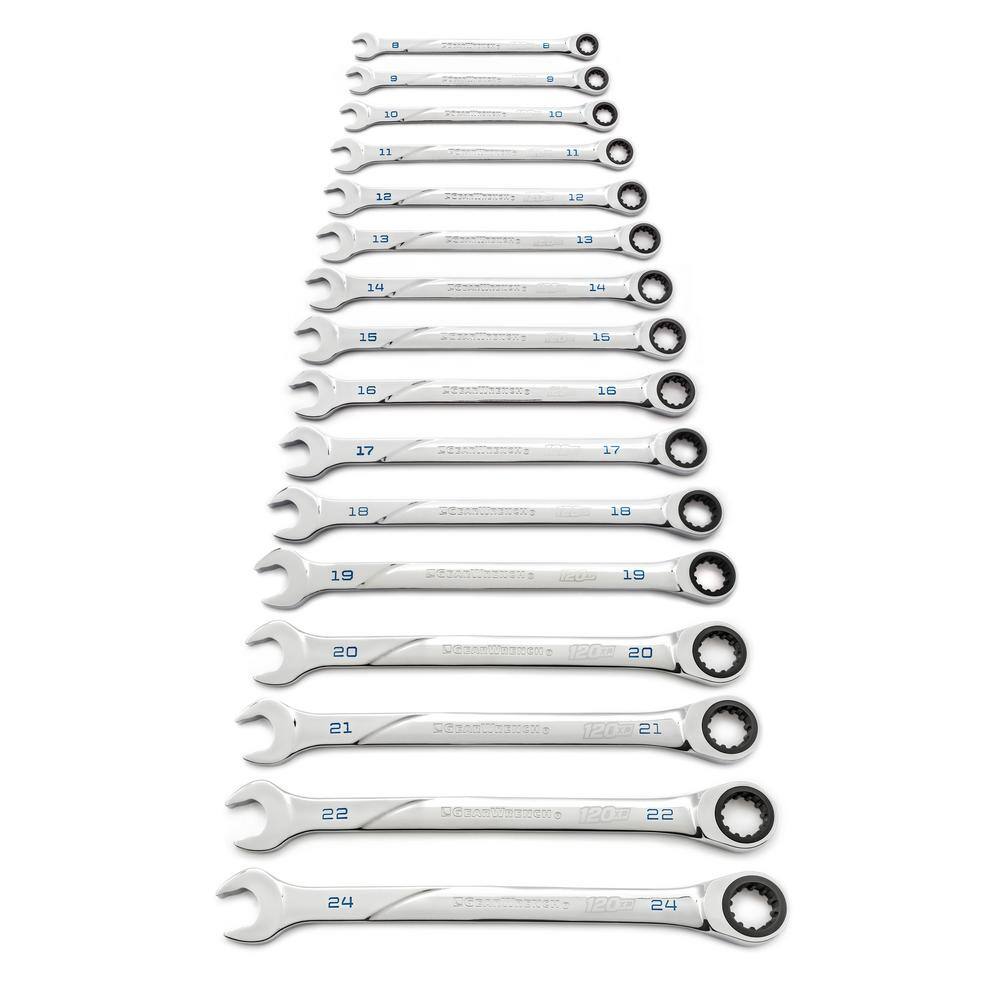 Metric 120XP Universal Spline XL Combination Ratcheting Wrench Tool Set (16-Piece) - Image 1