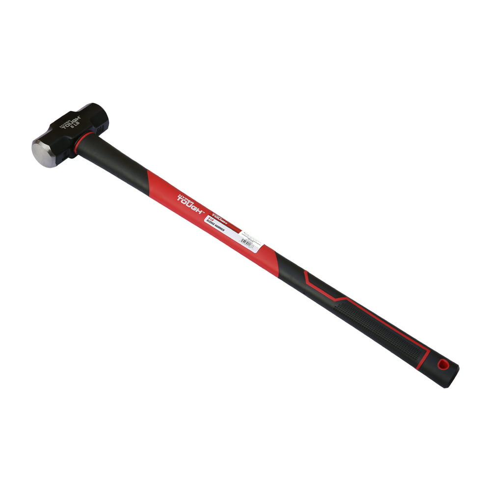 Hyper Tough 8lb Sledge Hammer with Double Injection Fiberglass 34" Handle - Image 1
