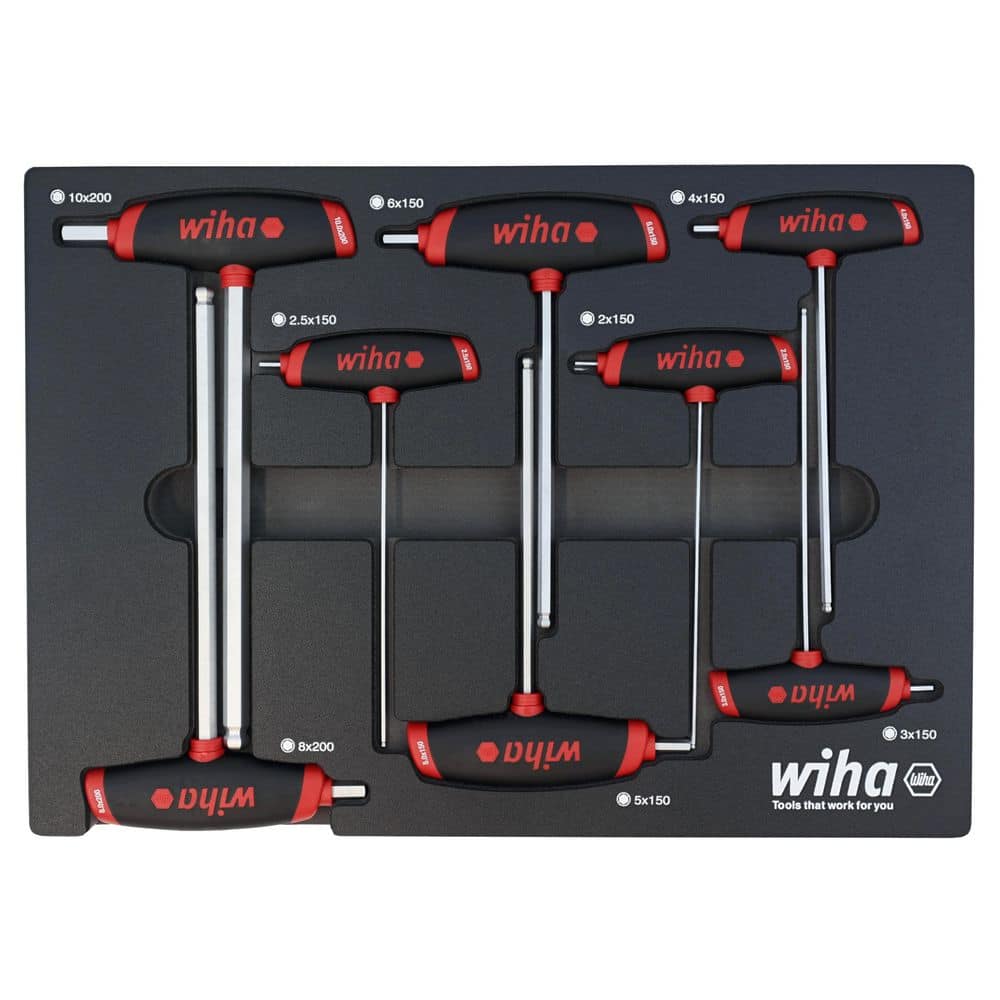 SoftGrip Dual Drive Hex Key Metric T-Handle (8-Piece) Tray Set - Image 1