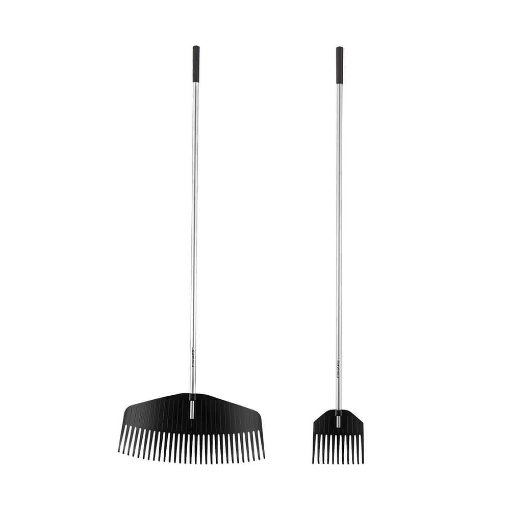 67 in. Lightweight Aluminum Handle Leaf Rake and Shrub Rake - Image 1