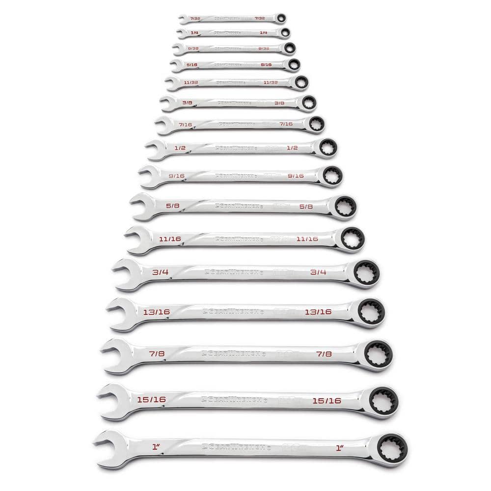 SAE 120XP Universal Spline XL Combination Ratcheting Wrench Tool Set (16-Piece) - Image 1