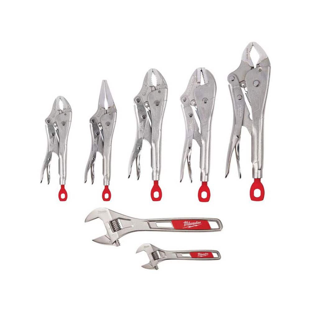 Torque Lock Locking Pliers Kit with 6 in. and 10 in. Adjustable Wrench Set (7-Piece) - Image 1
