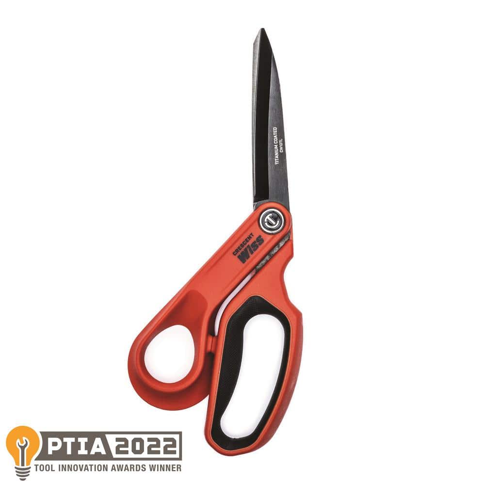 Wiss 10 in. Titanium Coated Offset Left Handed Tradesman Scissors - Image 1