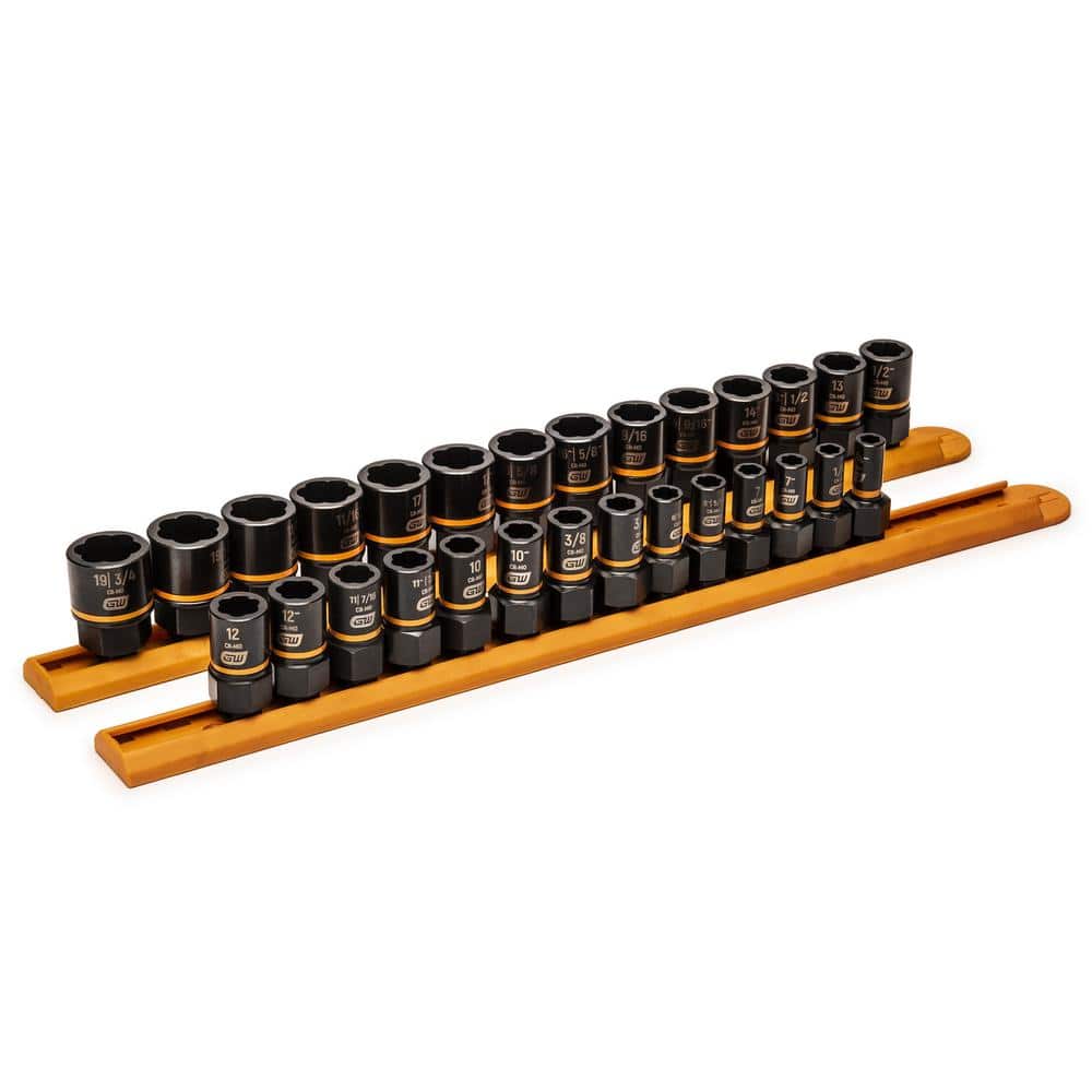 GEARWRENCH 28 Pc. 1/4" & 3/8" Drive Bolt Biter™ Impact Extraction Socket Set - 84784 - Image 1