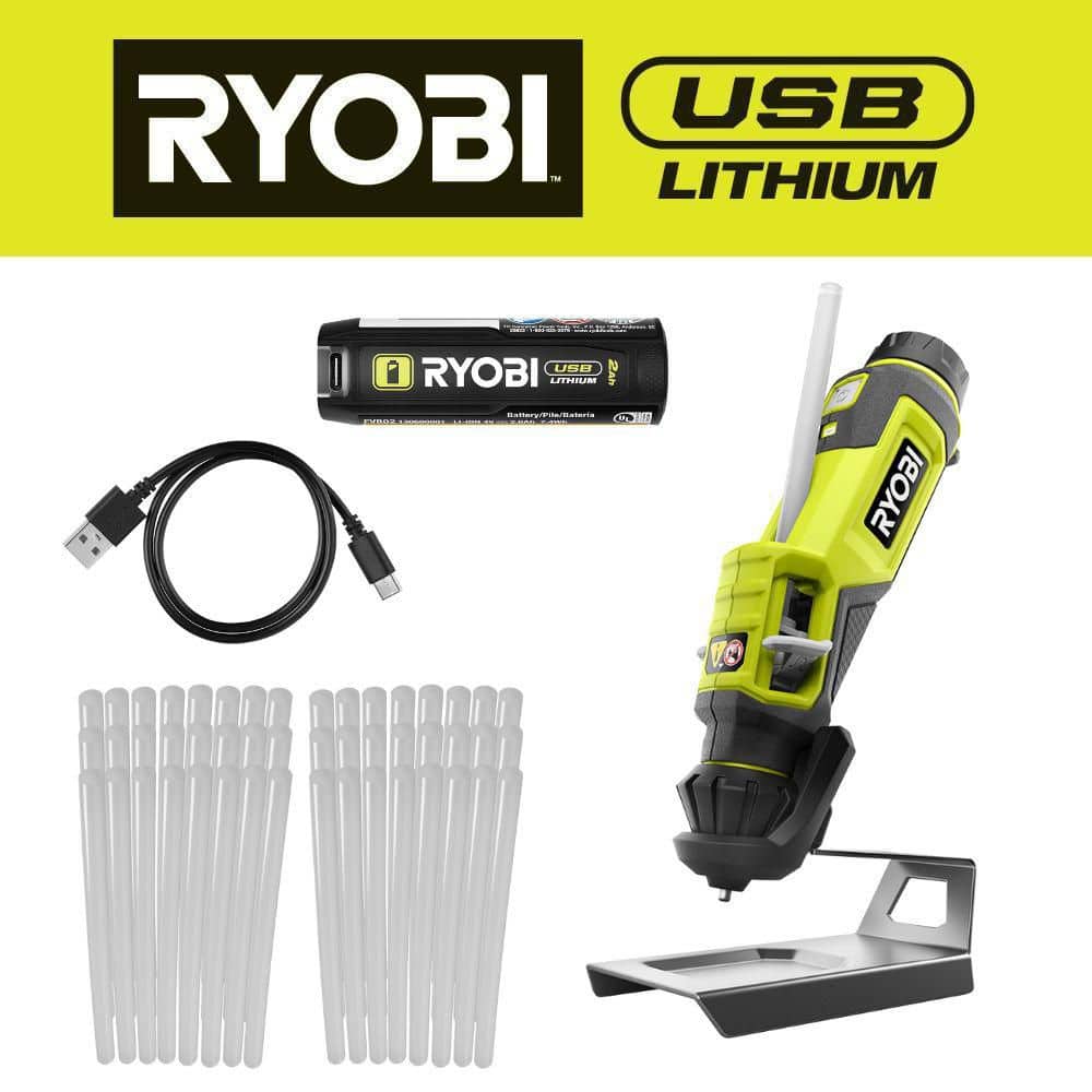 USB Lithium Glue Pen Kit with 2.0 Ah USB Lithium Battery, Charging Cable, and Mini Size Glue Sticks (48-Piece) - Image 1