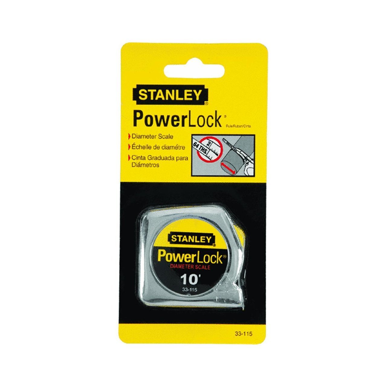 Stanley Tools 33-115 6 Pack 10ft. Powerlock Pocket Tape Rule With Diameter Scale - Image 1